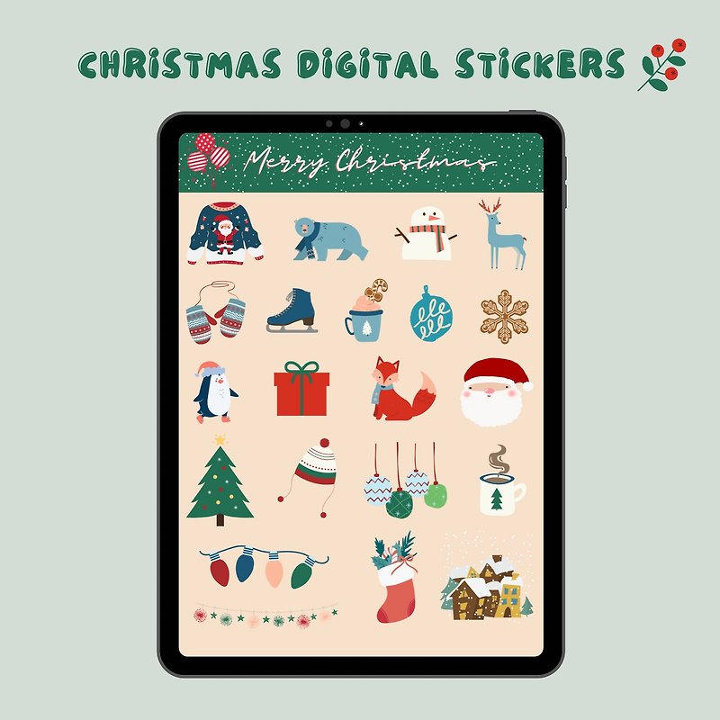 CHRISTMAS Digital Stickers Goodnotes | Digital Planner Stickers | Notability - Digital Planner & Materials - Other Materials 