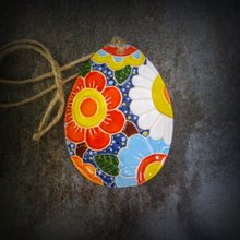 陶器の魚の壁飾り、黄色と青の魚の飾り、陶器の魚の壁アート、魚