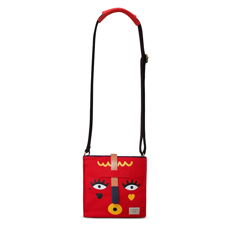 Jam Charlotte sling bag - 側背包/斜孭袋 - 棉．麻 紅色