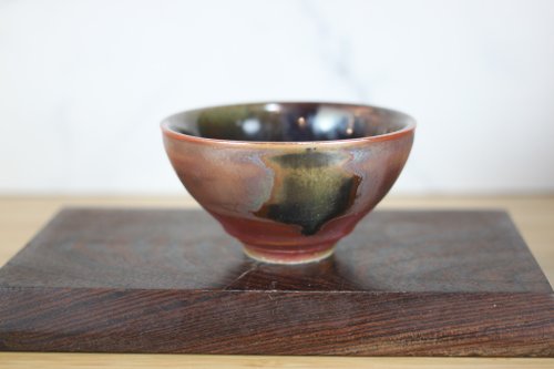 自然釉文創工作室 【母親節禮物】120ml 天目釉 柴燒茶杯 茶碗 鶯歌名家葉敏祥作品