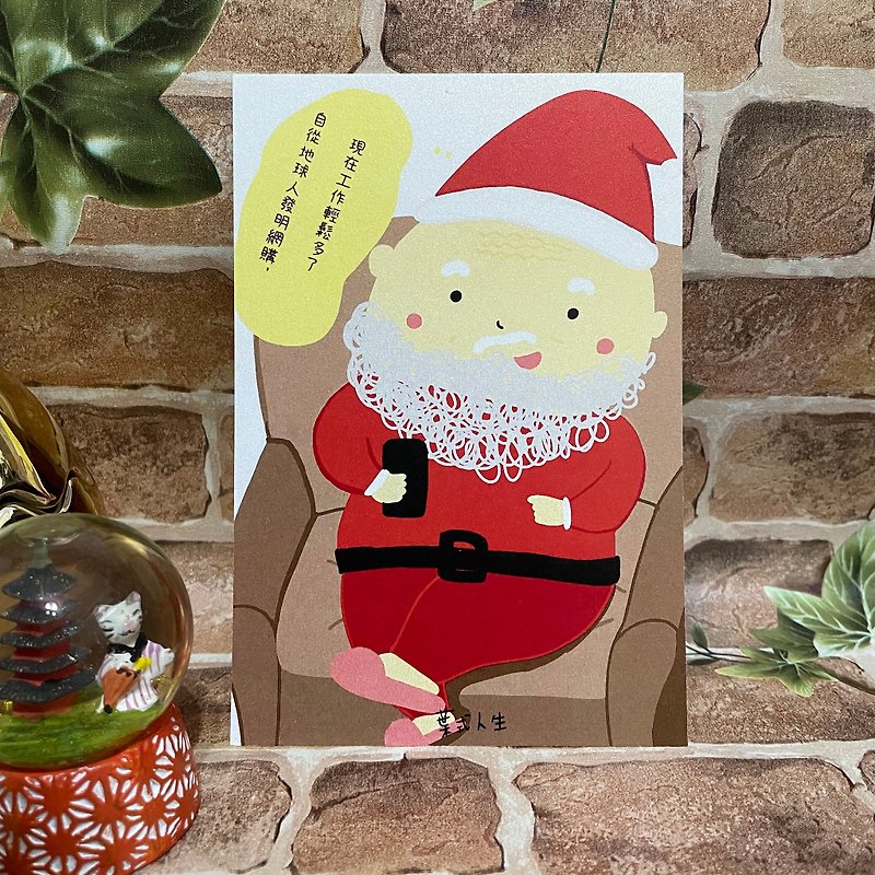 Christmas Card Postcard-Voice of Santa Claus (with characters) - การ์ด/โปสการ์ด - กระดาษ 