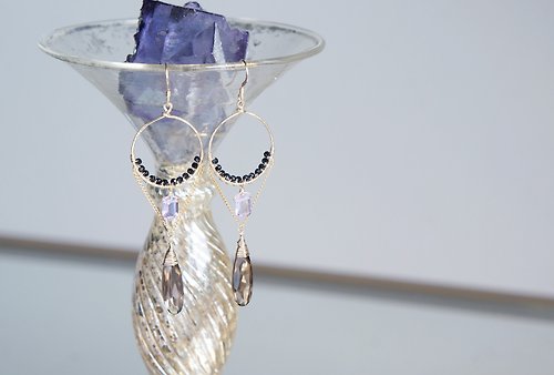 Ostara 【The Muse/ Inspiration-002】14KGF Eternity Gemstone Earrings