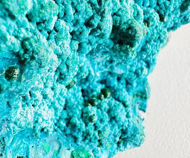 ○波間の藍晶石　　絵画原画+Powerストーン 水晶原石 ナチュラルクォーツ 風水 天然透明 浄化 空間