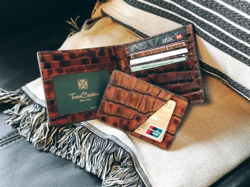 Tosca creations Tosca | Texture Wallet / 皮革錢夾(鱷魚壓紋) 男裝/信用卡/真皮