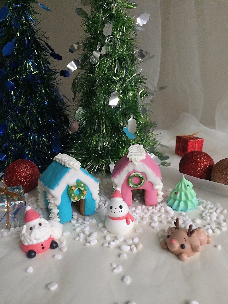 [MSM] Christmas gingerbread house DIY kit - Handmade Cookies - Fresh Ingredients Multicolor