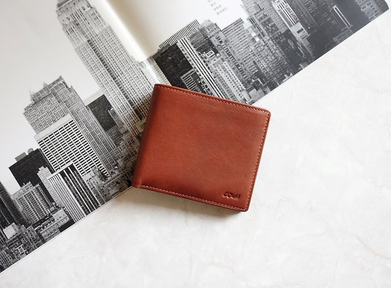 Fold up short clip - Wallets - Genuine Leather Brown