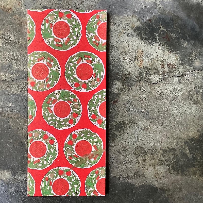 Memo/Old paper/Tuanshou pattern cover/Inside a piece of paper - กระดาษโน้ต - กระดาษ สีแดง