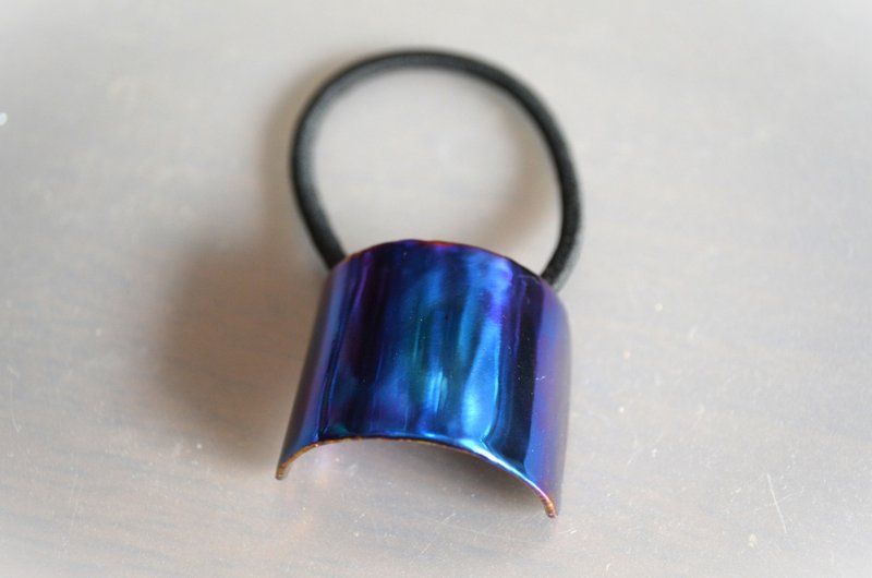 Titanium hair tie・チタンの髪留め=青鏡= - 髮夾/髮圈 - 其他金屬 多色