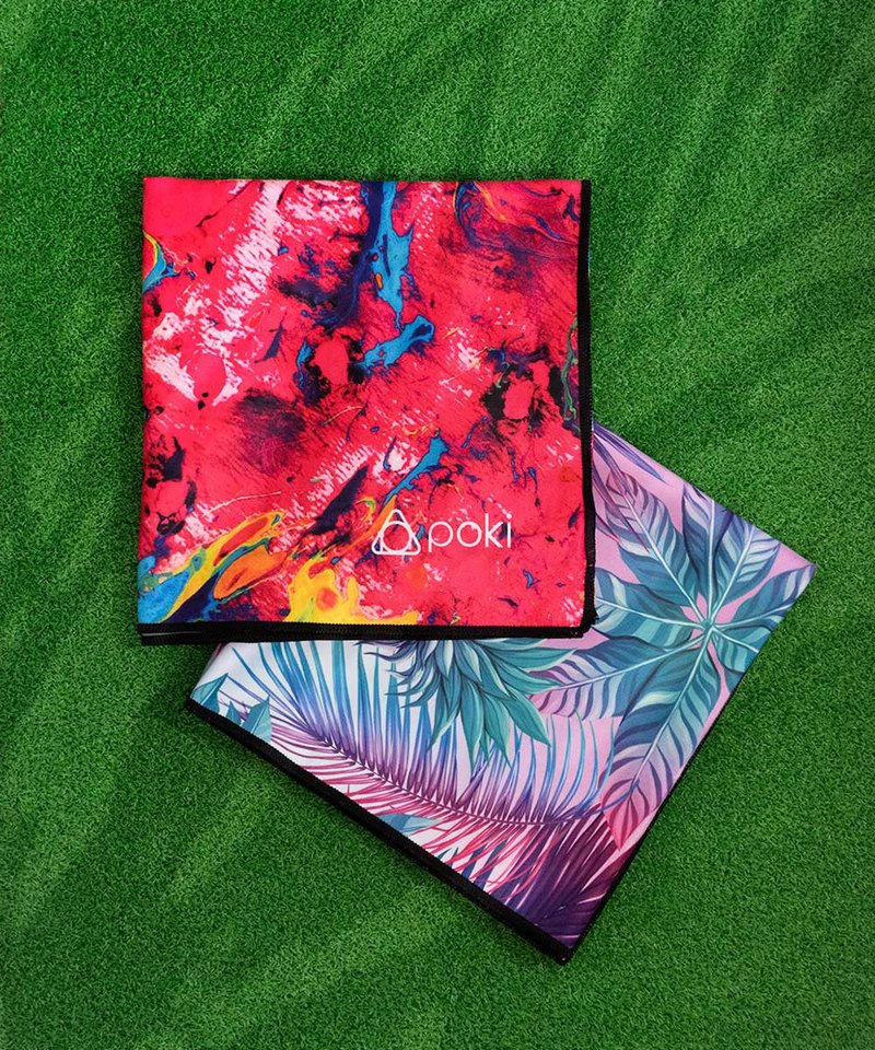 快乾運動毛巾套裝/1套2款/Vivid圖案 - 運動/健身器材 - 聚酯纖維 紅色