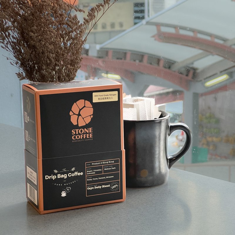 STONE COFFEE│Drip Bag│Cayo Daily Blend│Medium Dark│10g x 6packs - Coffee - Fresh Ingredients Brown