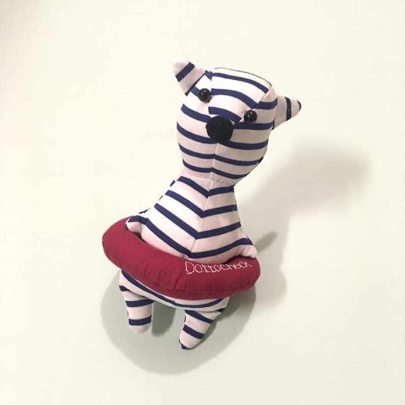 animal doll 浮き輪のこいぬ - 知育玩具・ぬいぐるみ - コットン・麻 ブルー