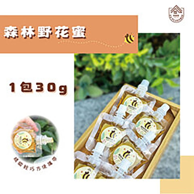 【棋建壂 HONEY】 森林野花蜜 100%純天然蜂蜜/30g精緻輕巧蜂蜜包 - 蜂蜜/黑糖 - 其他材質 橘色