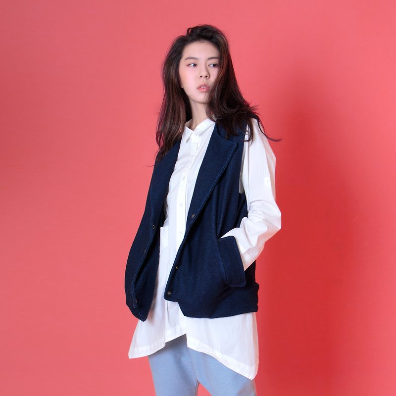 Denim jacket dark blue - Women's Casual & Functional Jackets - Cotton & Hemp Blue