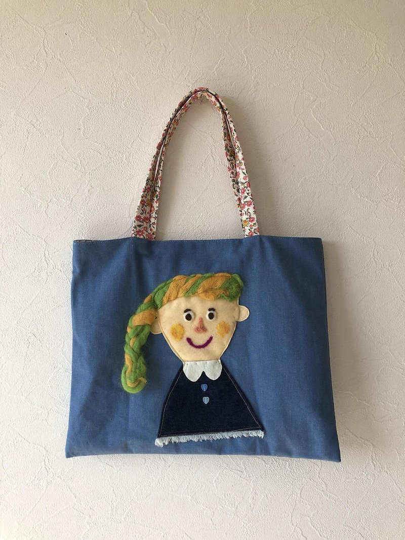 Girls bags denim - Handbags & Totes - Wool 
