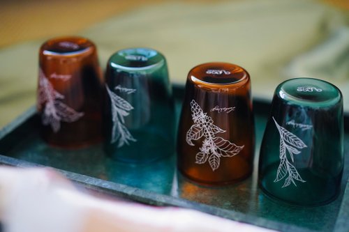 OUNCE studio 玩食插畫工作室 咖啡茶葉玻璃啤酒對杯組