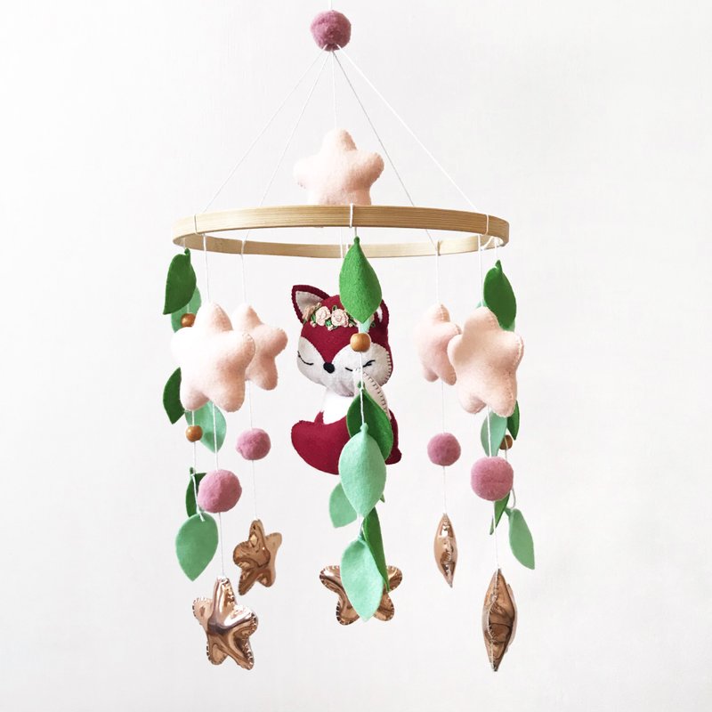 Woodland baby mobile girl, Fox mobile, Forest baby mobile, Nursery crib mobile - Kids' Toys - Eco-Friendly Materials 