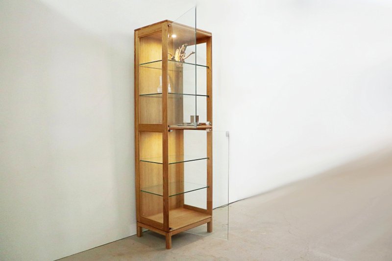 Glass cabinet | display cabinet | doll | model | collection cabinet | high cabinet [MORE沐荋] - กล่องเก็บของ - ไม้ 