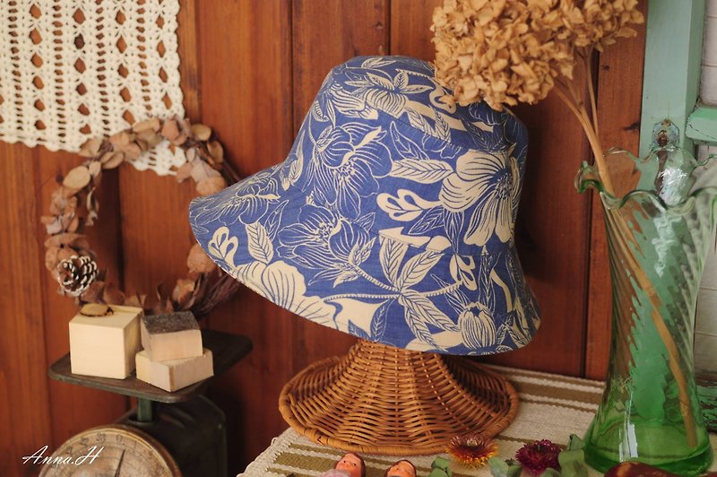 Golden years. Handmade cloth cap - Hats & Caps - Cotton & Hemp Blue