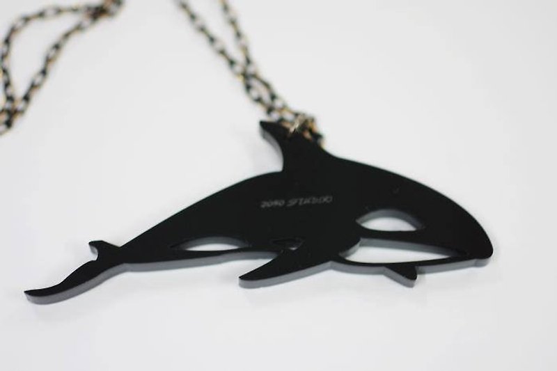 Killer Whale Necklace/Key Ring - สร้อยคอ - อะคริลิค สีดำ