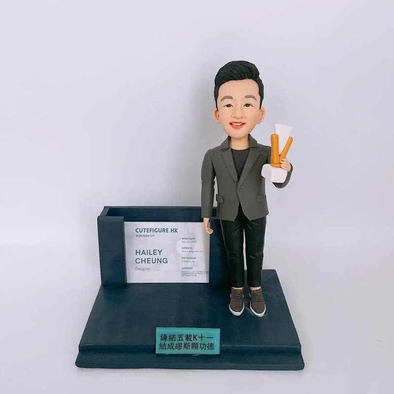 【個性化辦公桌卡片座】升職紀念擺件 實用文具禮品 - 陶藝/玻璃 - 陶 多色