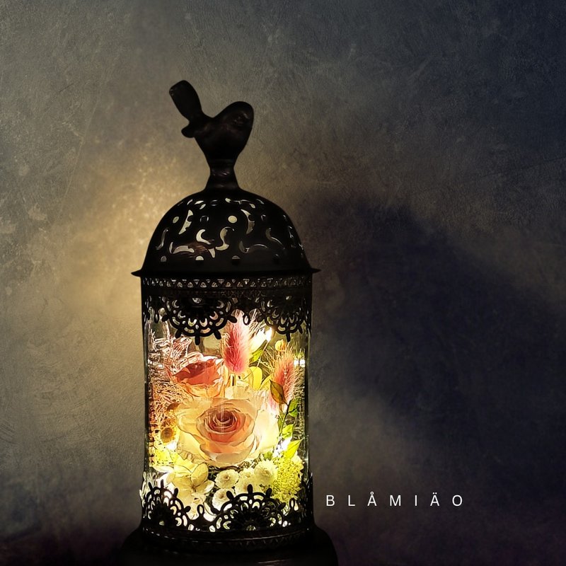 永生花燭臺擺設 - 復興時代 (粉紅)(小) - 乾燥花/永生花 - 植物．花 粉紅色