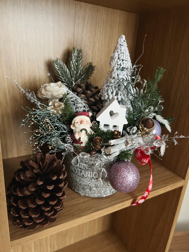 [Christmas Gift Box] flower-of-life snowflake dancing Christmas immortal table flower Christmas gift - Dried Flowers & Bouquets - Plants & Flowers Silver