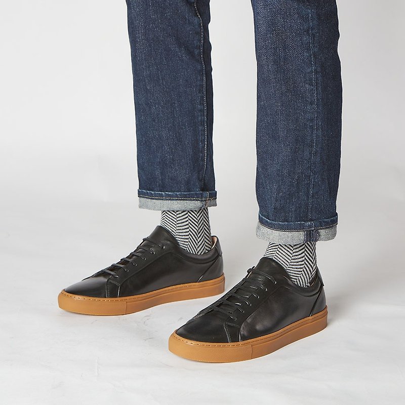 Vanger Light Travel Rubber Outsole Casual Shoes- Va279 Black - รองเท้าลำลองผู้ชาย - หนังแท้ สีดำ