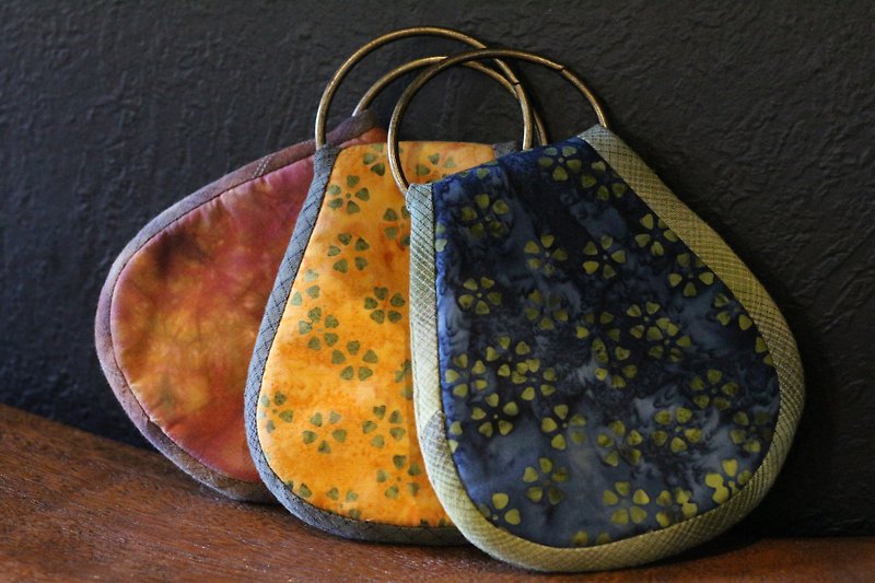 │Handmade Patchwork│Batik Handbag - Toiletry Bags & Pouches - Cotton & Hemp Multicolor