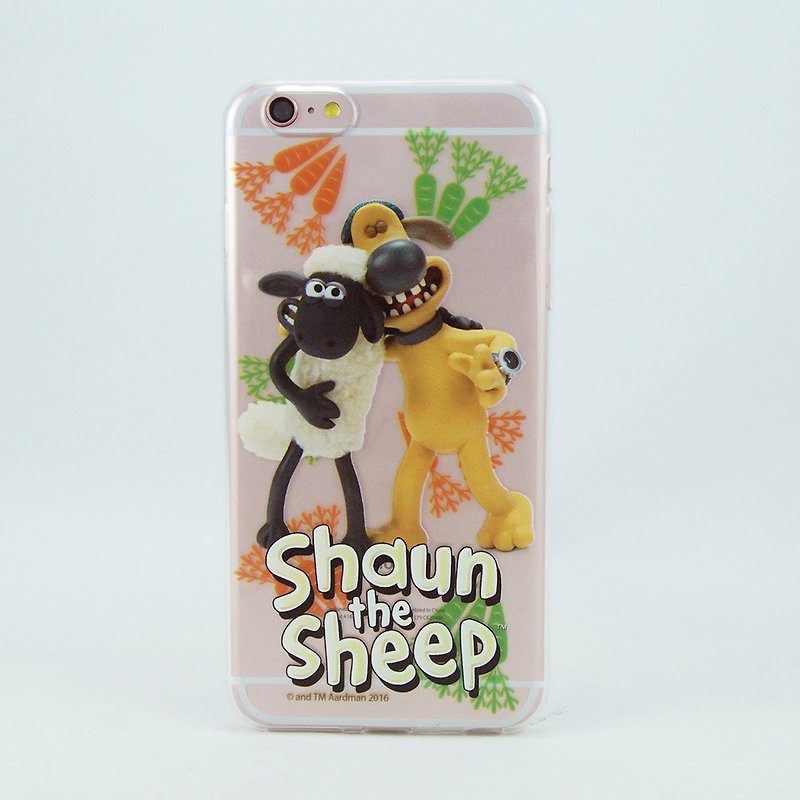 笑笑羊正版授權(Shaun The Sheep)-TPU手機保護殼：【有福同享】《iPhone/Samsung/HTC/ASUS/Sony/LG/小米/OPPO 》 - 手機殼/手機套 - 矽膠 橘色