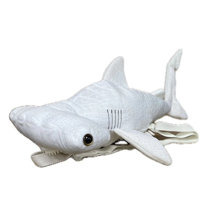 Hammerhead Shark/Hammerhead Shark/Axehead Shark/Shark Plush Stylish Backpack - CoolLecun - Backpacks - Cotton & Hemp White