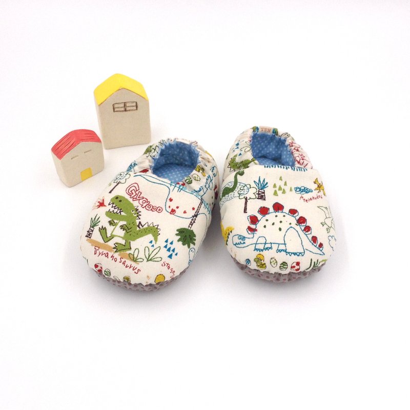 恐龍園-初步鞋/成長鞋/漫步鞋 - 嬰兒鞋/學步鞋 - 棉．麻 多色