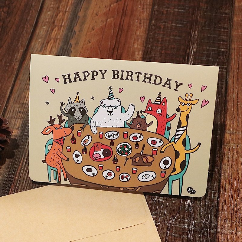 Starting from the middle of the card. Birthday card - Cards & Postcards - Paper Multicolor