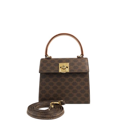 日本直送 名牌中古包 】CELINE セリーヌ マカダム ショルダー