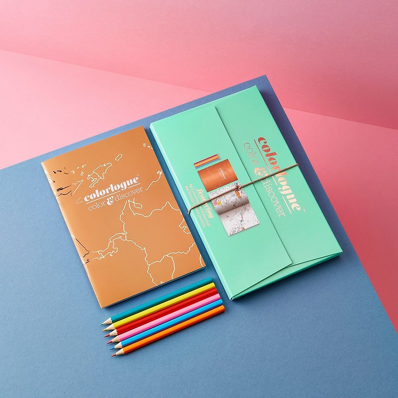Luckies Colorlogue- Colouring fun for travellers - สมุดบันทึก/สมุดปฏิทิน - กระดาษ หลากหลายสี