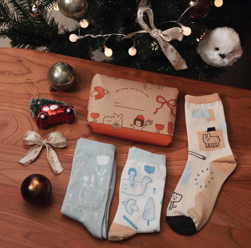 Choose 3 pairs of socks / Christmas limited - ถุงเท้า - กระดาษ หลากหลายสี