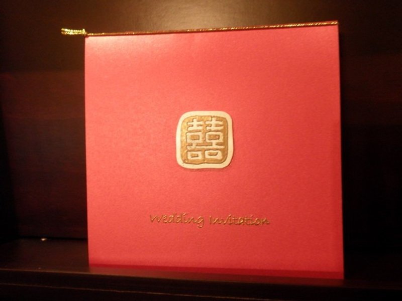 手作りのウェディングカード* Xixi - カード・はがき - 紙 レッド