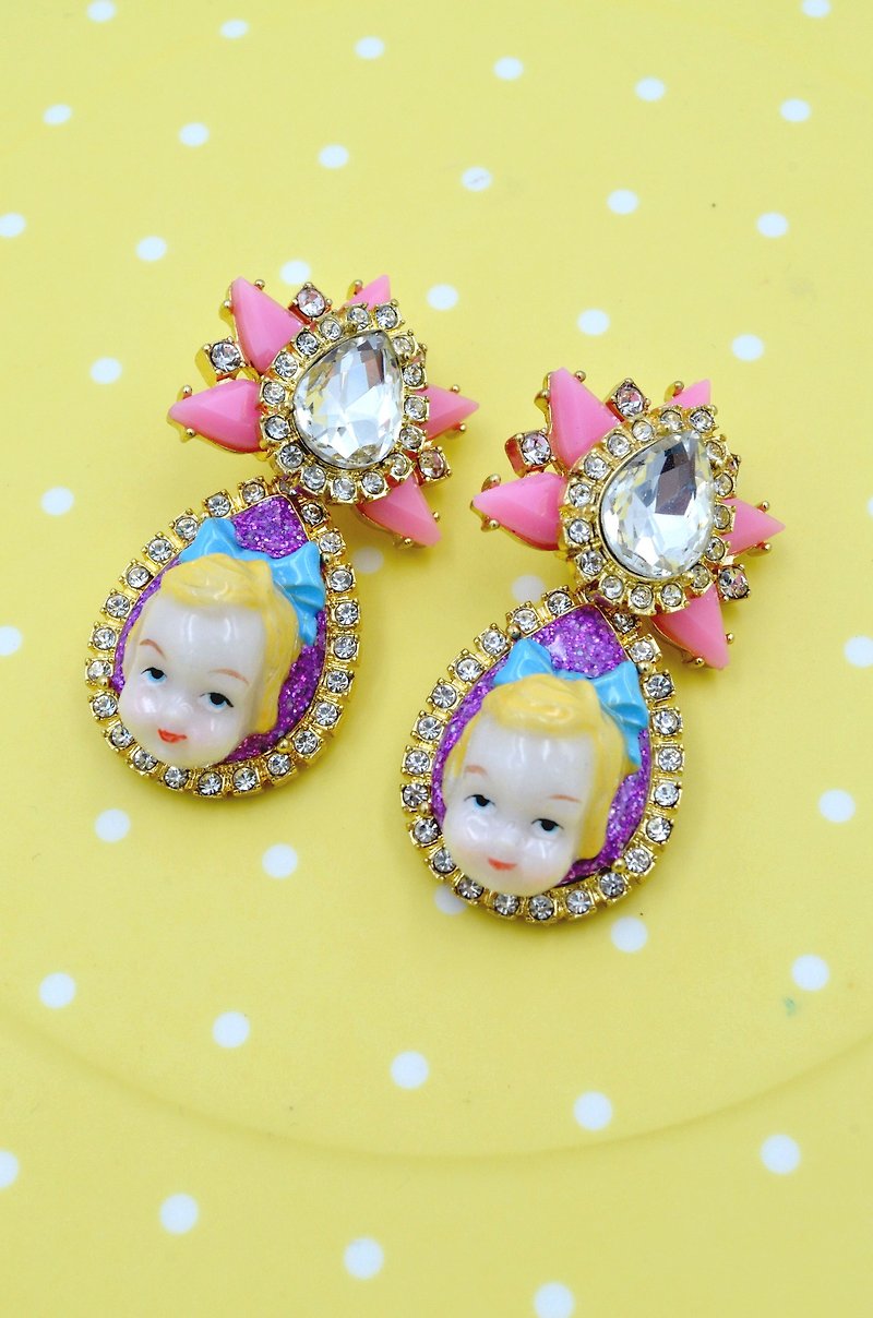 TIMBEE LO Alice Gems Clip Earrings - Earrings & Clip-ons - Other Materials Gold