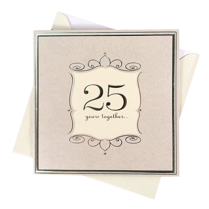 Happy 25th Anniversary-Silver Wedding [Hallmark-Card Anniversary Testimonials] - การ์ด/โปสการ์ด - กระดาษ สีเงิน