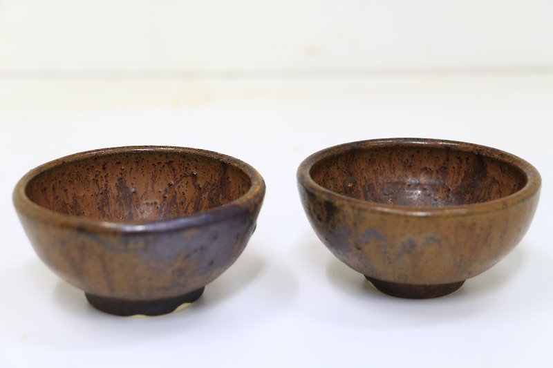 Gradient dark brown cup-pure handmade--hand made--blanking--glazed--clay - ถ้วย - ดินเผา สีนำ้ตาล