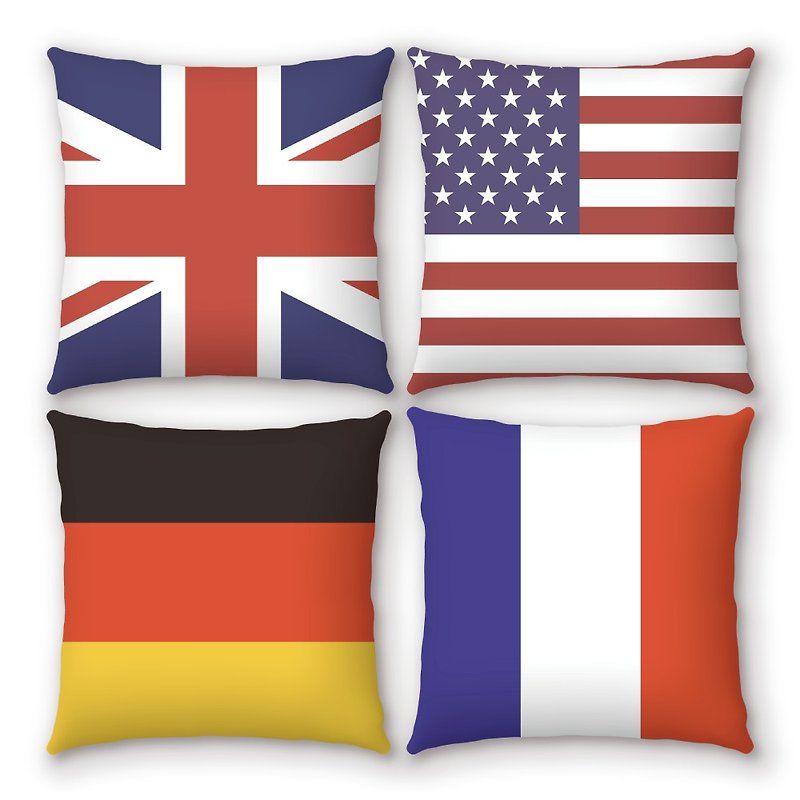 iPillow Creative Pillow, a set of four national flags PSIP-33-36 - หมอน - เส้นใยสังเคราะห์ หลากหลายสี