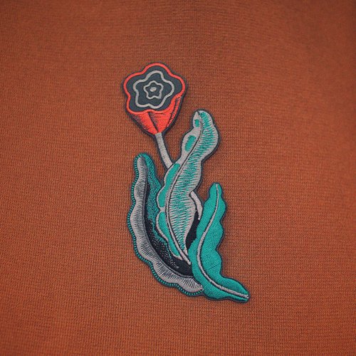 VECTOR FLOWER embroidered patch design
