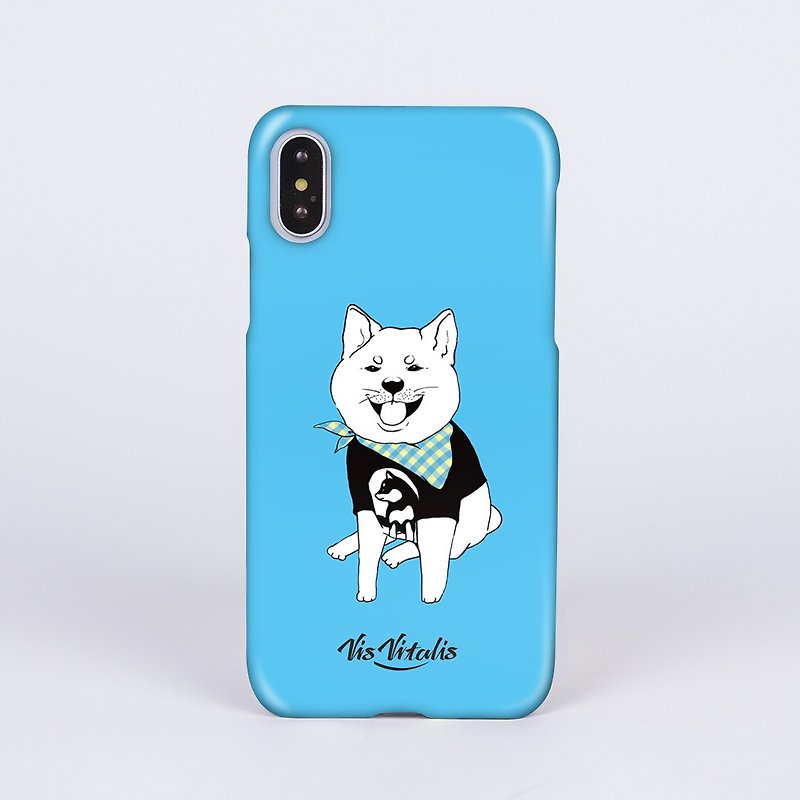 ブブ柴犬/マットマットハードシェル/電話ケース - スマホケース - プラスチック ブルー