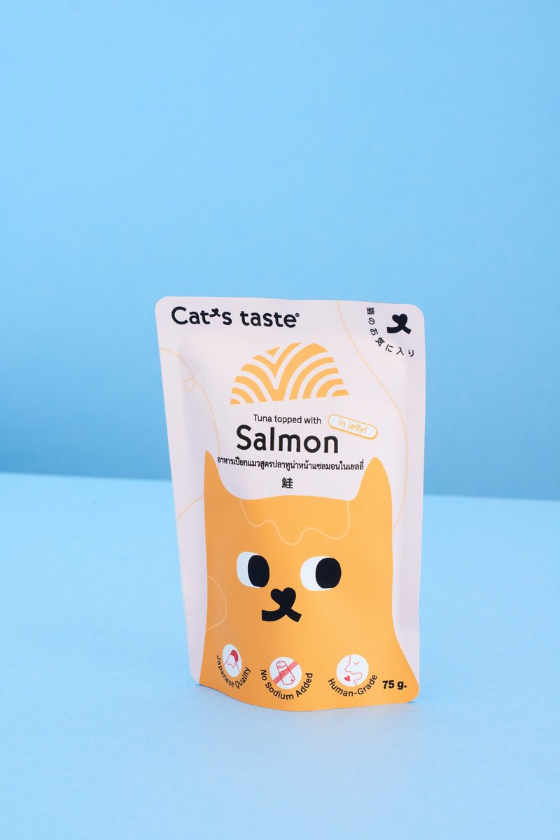 Cat's taste 貓餐包挑嘴貓鮪魚鮭魚肉凍 - 寵物零食/肉乾 - 其他材質 橘色