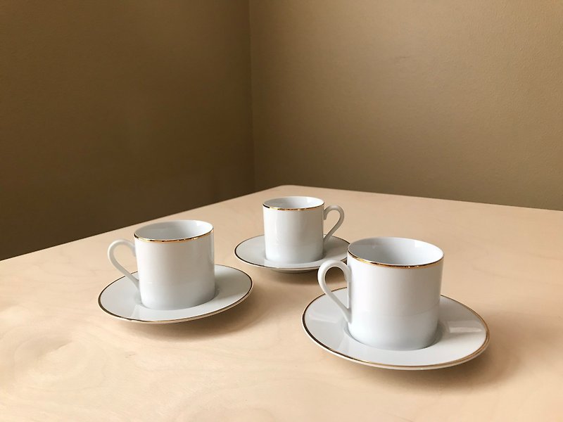 Early Tiffany & Co Espresso Cup Set - Cups - Porcelain White