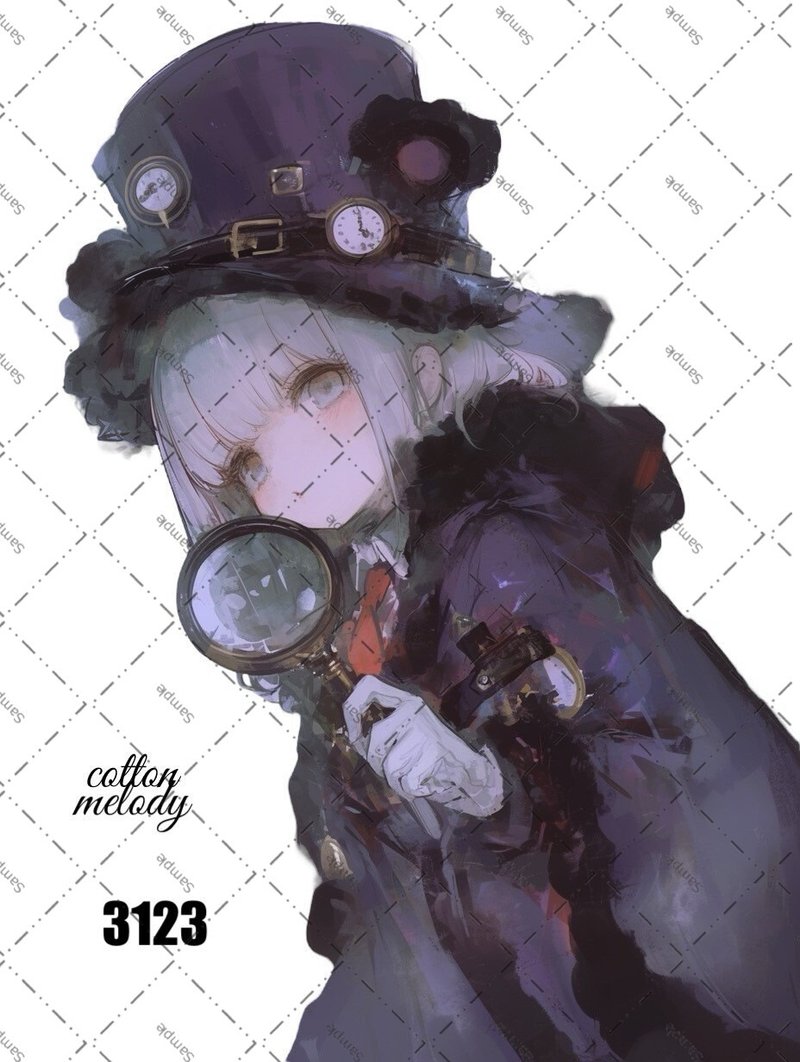 original sticker no.3123 人物ステッカー オリジナルステッカー オリジナル人物ステッカー 装飾ステッカー cotton melody - 貼紙 - 紙 