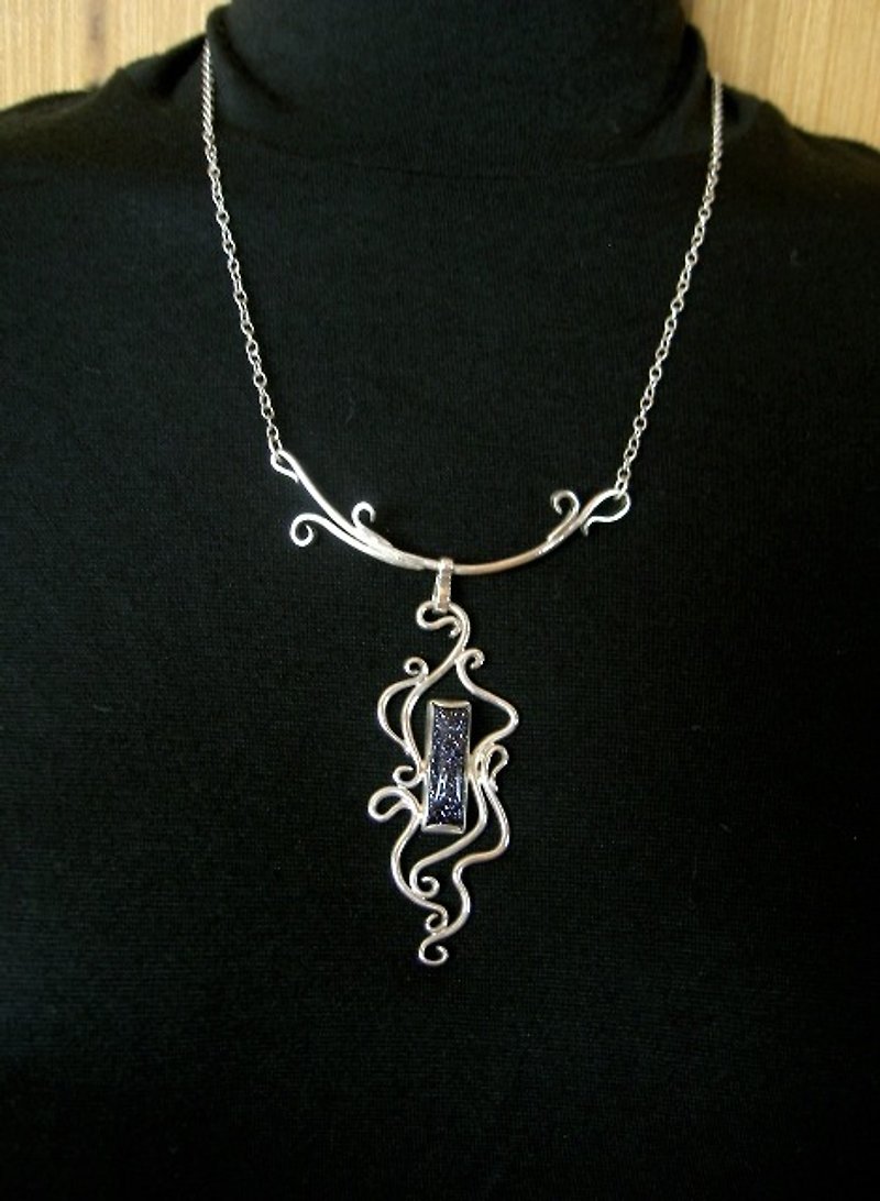 Zijin Stone necklace 1 - สร้อยคอ - เครื่องเพชรพลอย สีม่วง