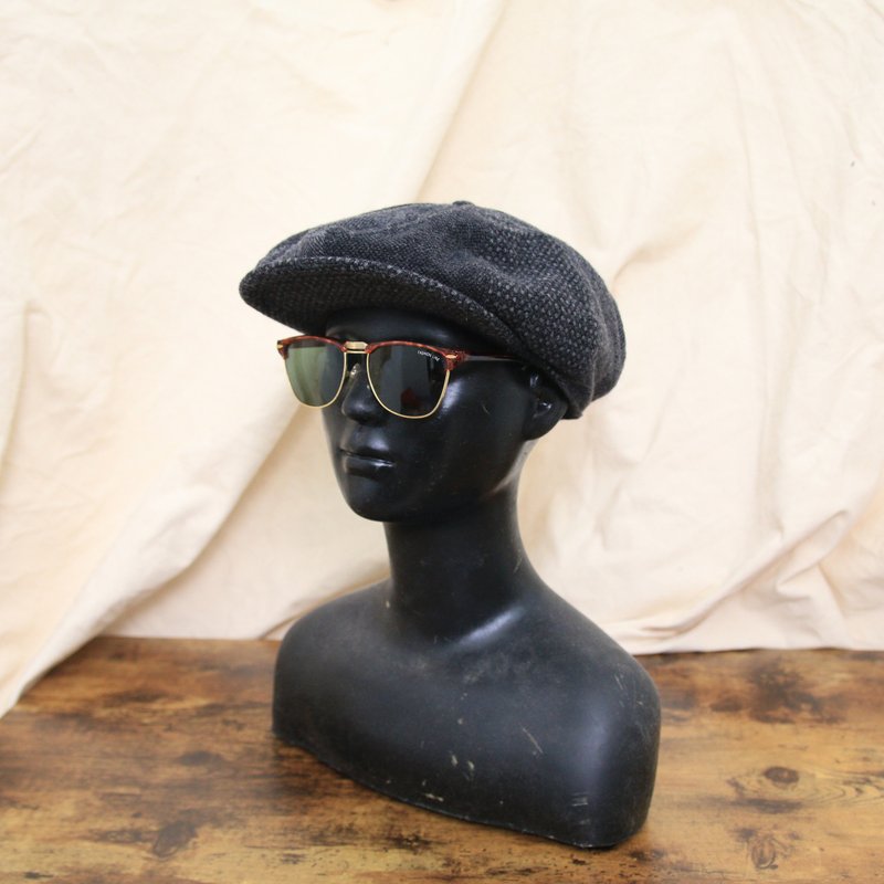 Back to Green:: 復古報童帽 交織紋路  d-45//vintage hat - 帽子 - 棉．麻 