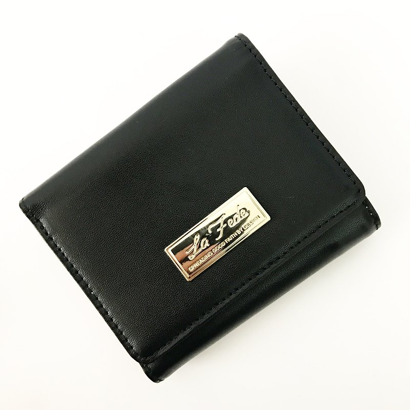 [La Fede] Classic Female Short Clip - Classic Black - Wallets - Genuine Leather Black