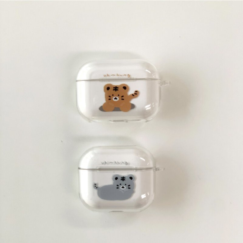 韓國文創 Tiger Chanibear AirPods case apple  蓝牙耳机盒 (1,2/pro/3) - AirPods/耳機保護套 - 塑膠 