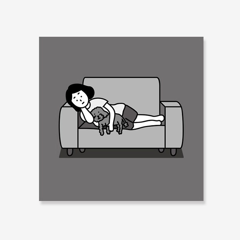 art print |  Lie on the couch - 掛牆畫/海報 - 紙 灰色